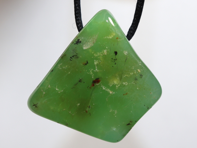 Chrysopras mit Band oder Silber 925