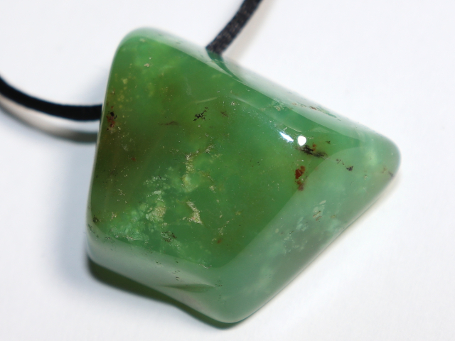 Chrysopras mit Band oder Silber 925