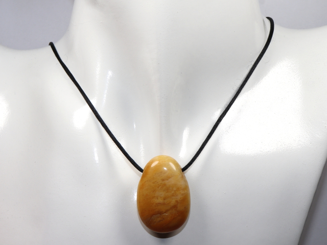 yellow jasper with cord or silver 925