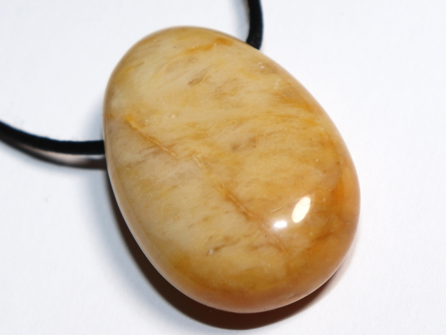 yellow jasper with cord or silver 925