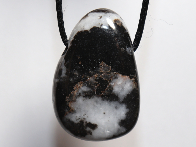 zebra marble with cord or silver 925
