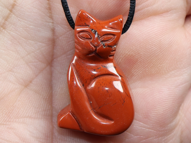 red jasper with cord or silver 925
