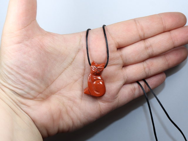 red jasper with cord or silver 925