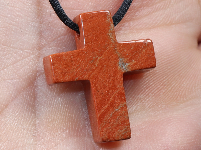 roter Jaspis mit Band oder Silber 925