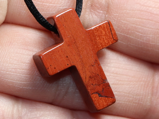 roter Jaspis mit Band oder Silber 925