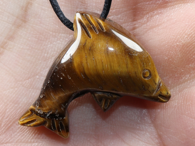 Tigerauge mit Band oder Silber 925