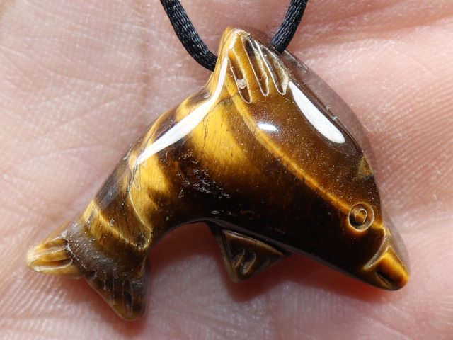 Tigerauge mit Band oder Silber 925