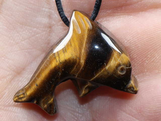 Tigerauge mit Band oder Silber 925