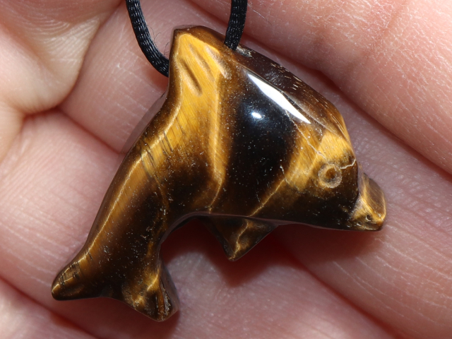 Tigerauge mit Band oder Silber 925