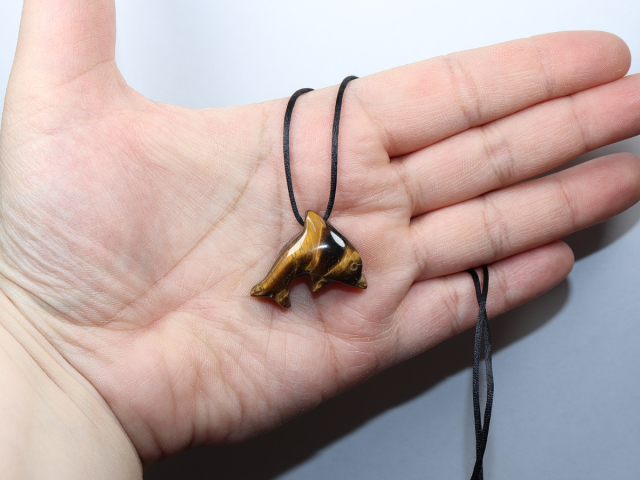 Tigerauge mit Band oder Silber 925