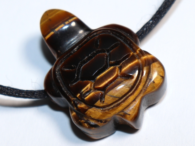 Tigerauge mit Band oder Silber 925