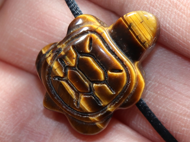 Tigerauge mit Band oder Silber 925