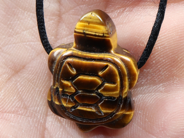 Tigerauge mit Band oder Silber 925