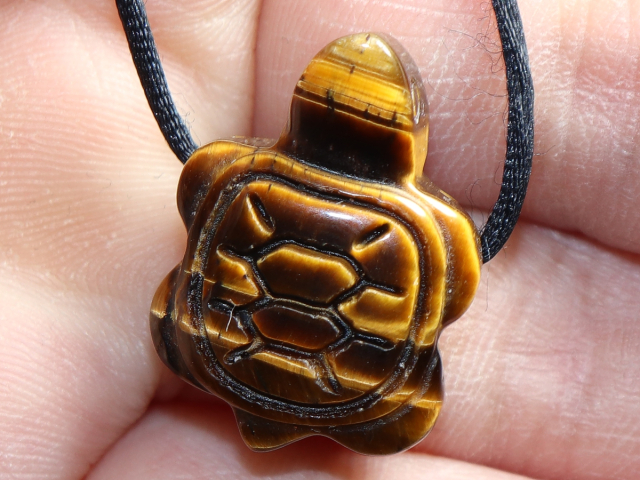 Tigerauge mit Band oder Silber 925