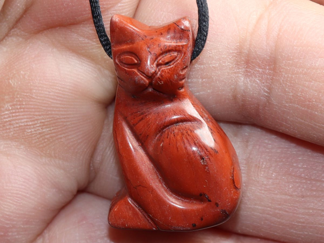 roter Jaspis mit Band oder Silber 925