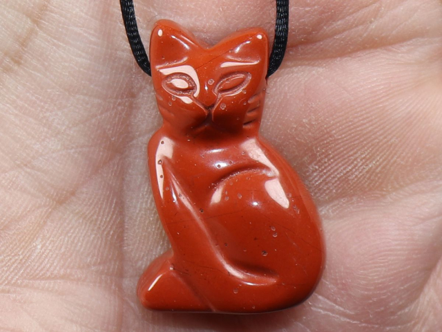 roter Jaspis mit Band oder Silber 925