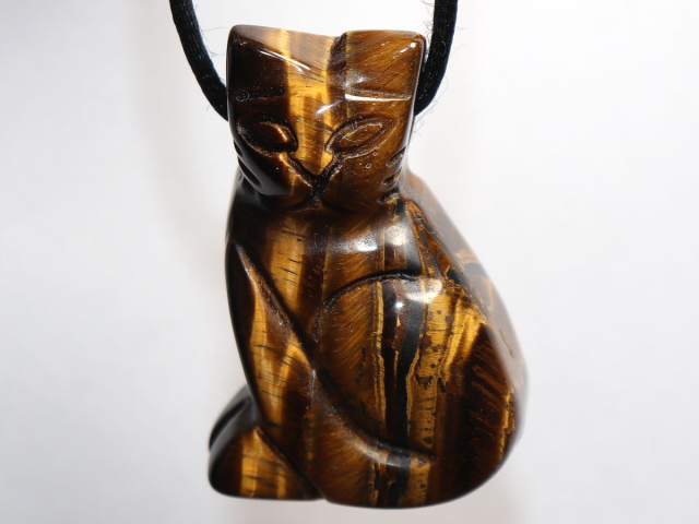 Tigerauge mit Band oder Silber 925