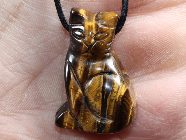 Tigerauge mit Band oder Silber 925