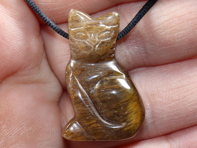 Tigerauge mit Band oder Silber 925