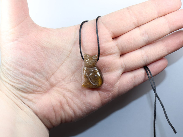 Tigerauge mit Band oder Silber 925