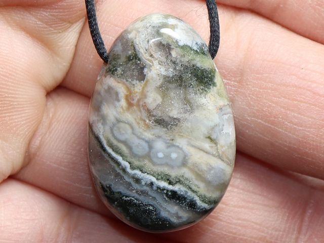 Ozeanjaspis mit Band oder Silber 925