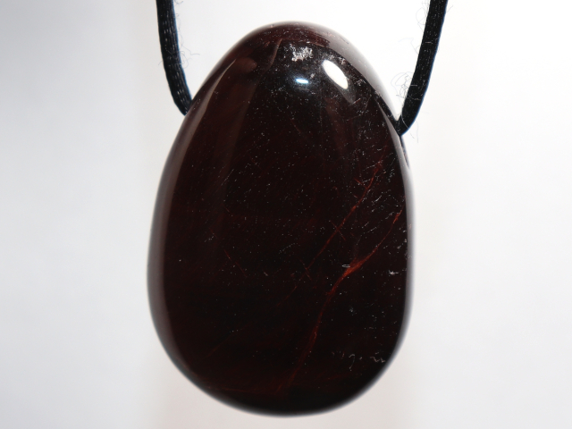 Preview: rotes Tigerauge mit Band oder Silber 925