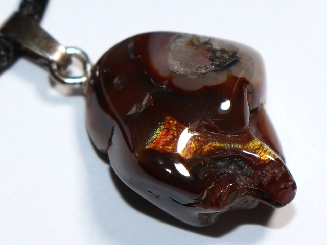 Feuerachat mit Band oder Silber 925