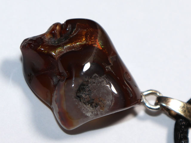 Feuerachat mit Band oder Silber 925