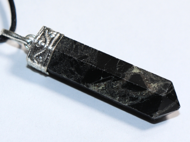 black tourmaline (Schorl) with cord or silver 925