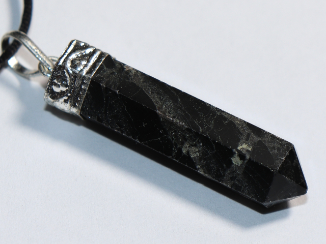 black tourmaline (Schorl) with cord or silver 925