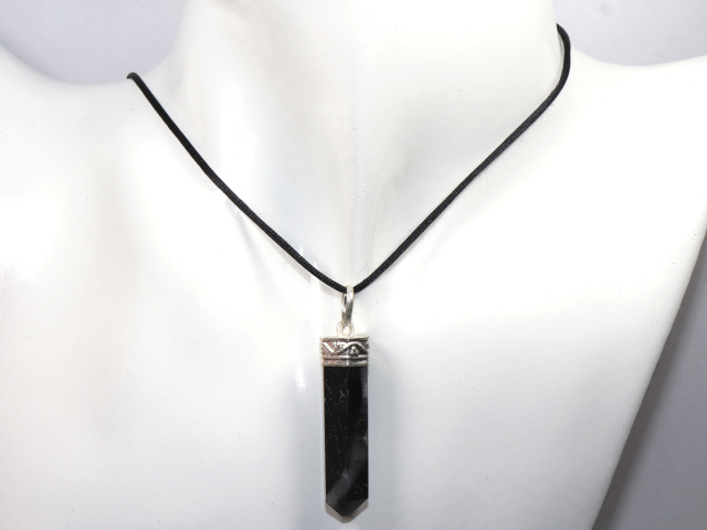 Preview: black tourmaline (Schorl) with cord or silver 925