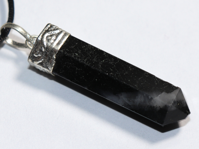 black tourmaline (Schorl) with cord or silver 925