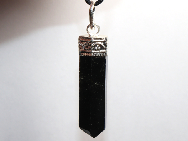 Preview: black tourmaline (Schorl) with cord or silver 925