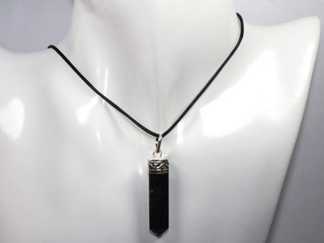 Preview: black tourmaline (Schorl) with cord or silver 925