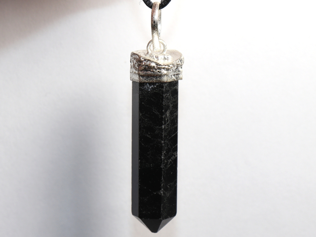 Preview: black tourmaline (Schorl) with cord or silver 925