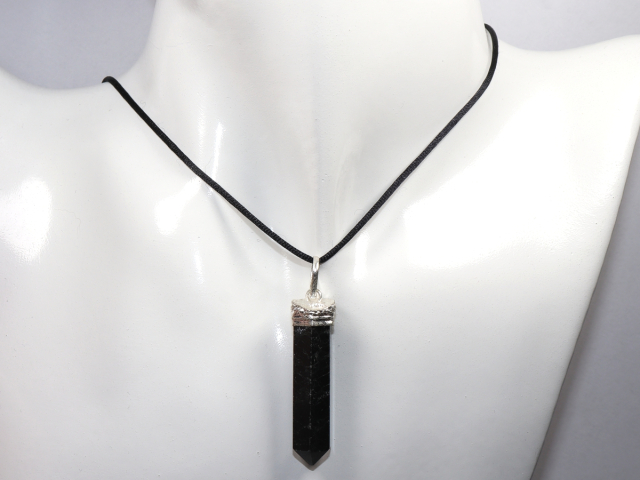 Preview: black tourmaline (Schorl) with cord or silver 925