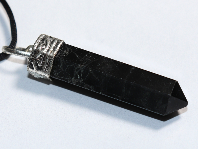 black tourmaline (Schorl) with cord or silver 925