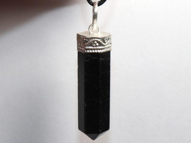 Preview: black tourmaline (Schorl) with cord or silver 925