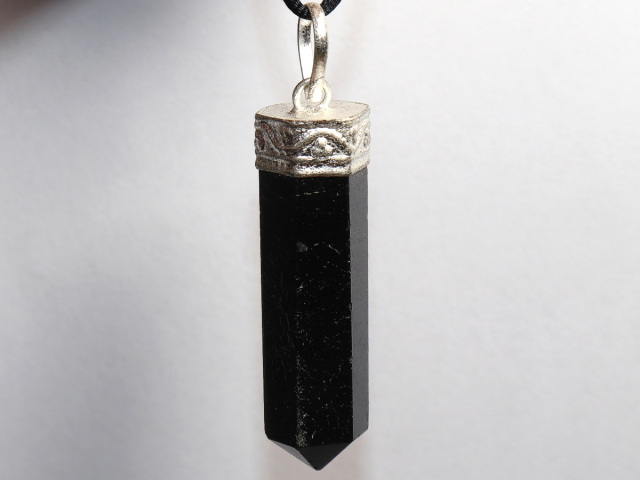 Preview: black tourmaline (Schorl) with cord or silver 925
