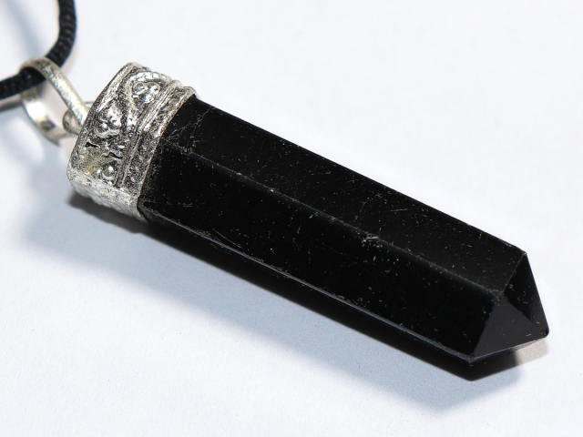 black tourmaline (Schorl) with cord or silver 925