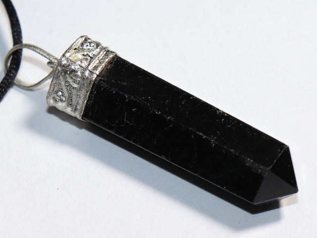 black tourmaline (Schorl) with cord or silver 925