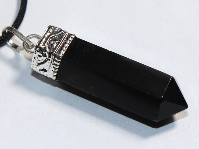 black tourmaline (Schorl) with cord or silver 925