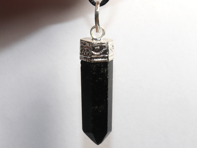 Preview: black tourmaline (Schorl) with cord or silver 925
