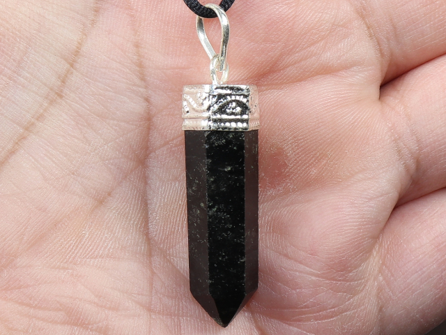 black tourmaline (Schorl) with cord or silver 925
