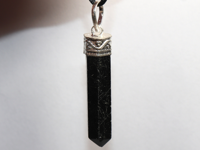 Preview: black tourmaline (Schorl) with cord or silver 925