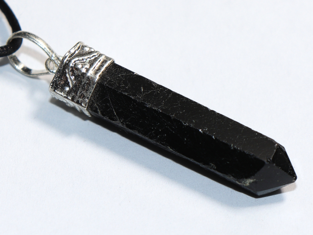 black tourmaline (Schorl) with cord or silver 925