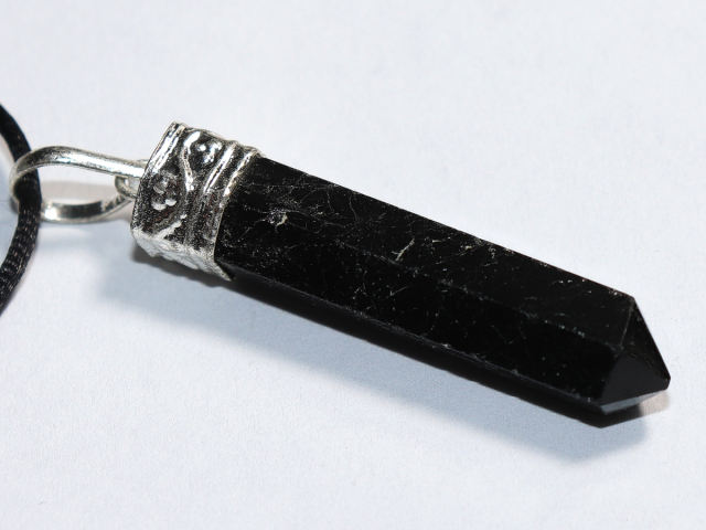 black tourmaline (Schorl) with cord or silver 925
