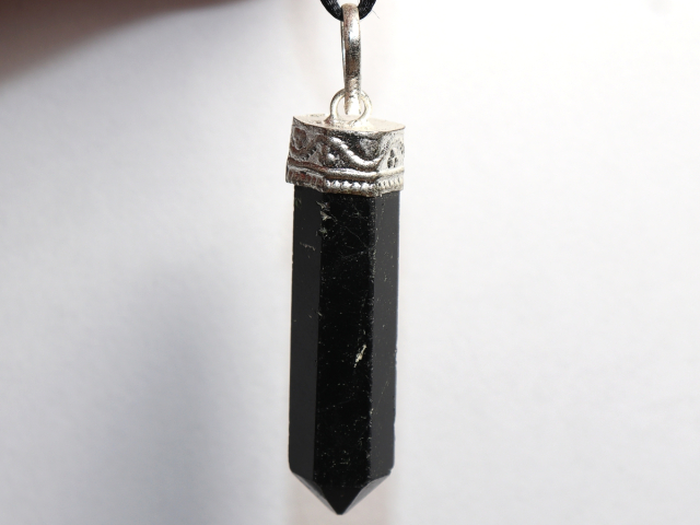 Preview: black tourmaline (Schorl) with cord or silver 925