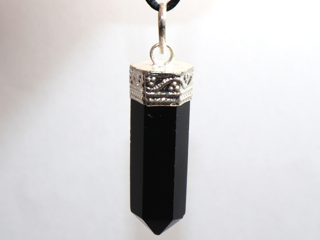 Preview: black tourmaline (Schorl) with cord or silver 925