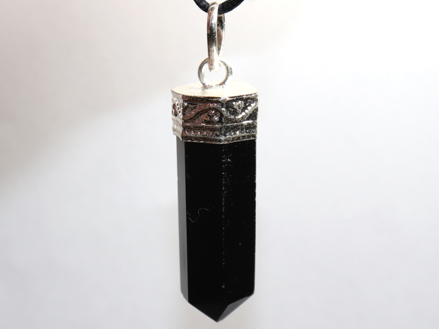 Preview: black tourmaline (Schorl) with cord or silver 925